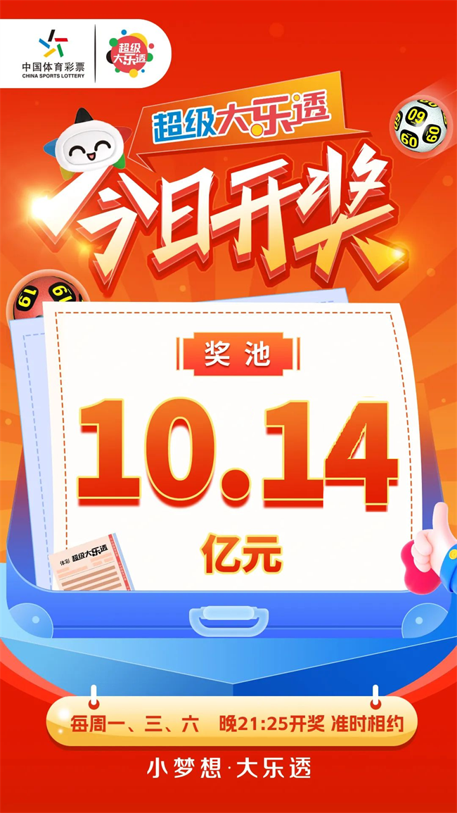 超级大乐透今日开奖 奖池10.14亿元.png