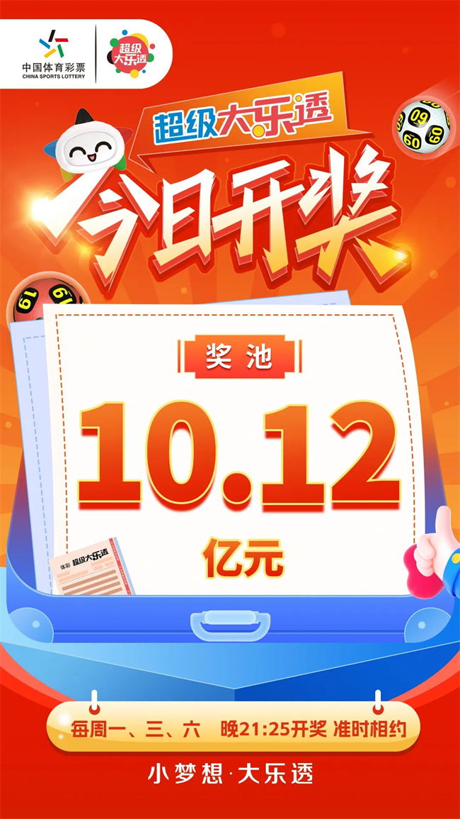 超级大乐透今日开奖 奖池10.12亿元.png