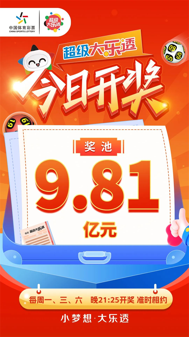 超级大乐透今日开奖 奖池9.81亿元 .png