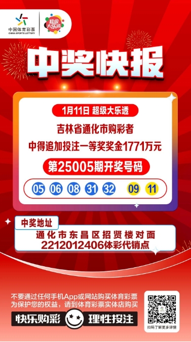 通化市购彩者喜中大乐透追加投注一等奖1771万元.png