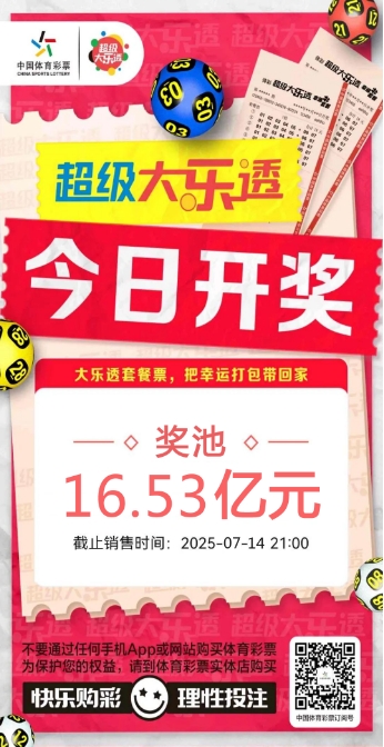 【大乐透】超级大乐透今日开奖 奖池16.53亿元.png